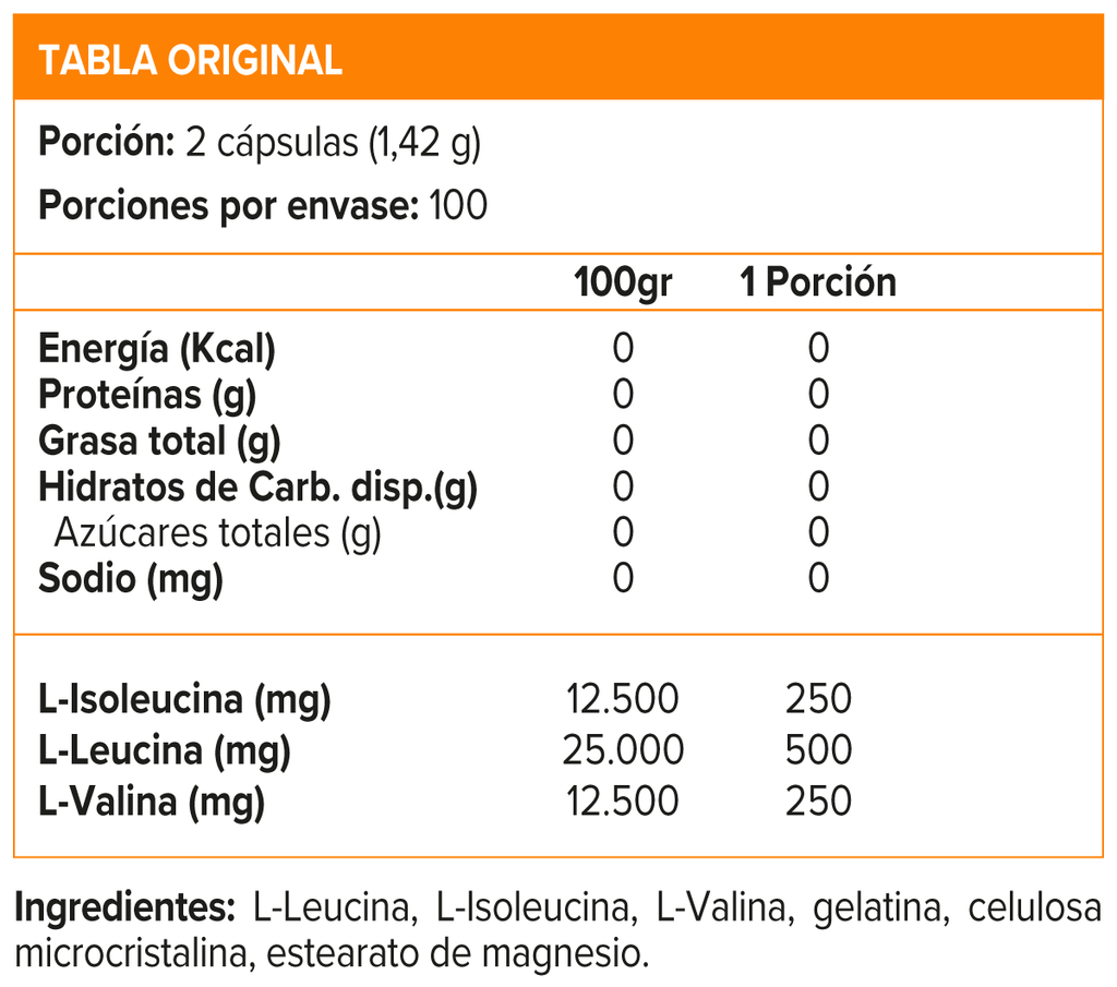 BCAA 1000, Aminoácidos (200 caps) - Original