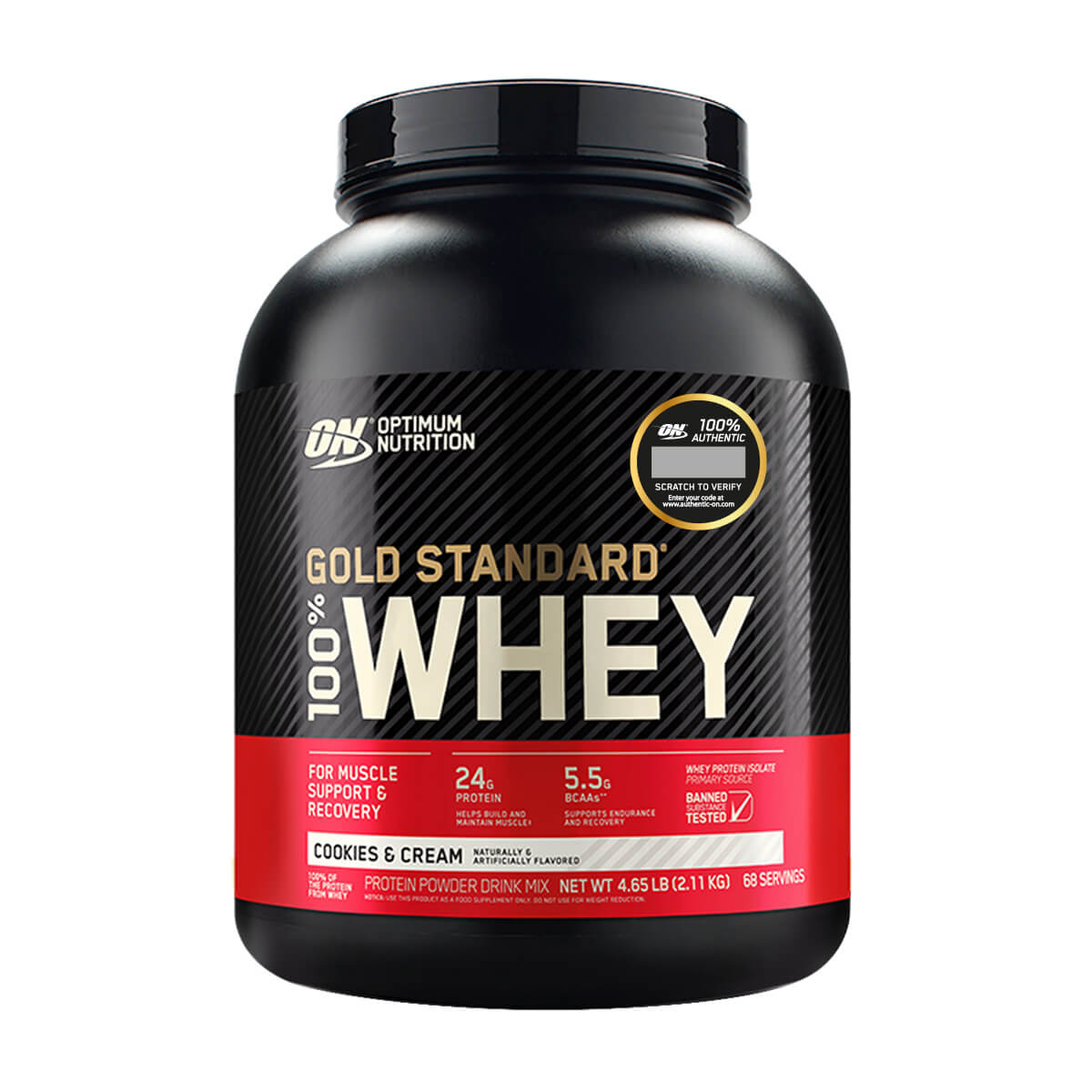 Gold Standard, Optimum Nutrition Whey Protein 4.65 Lb