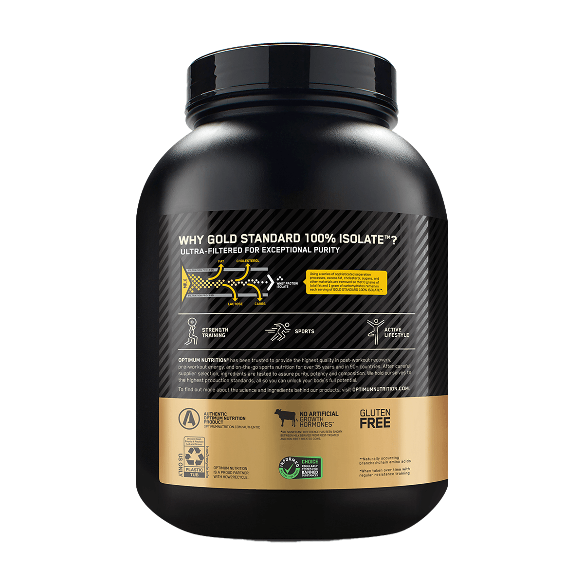 Isolate Gold Standard, Optimum Nutrition Isolate Protein 2.91 Lb