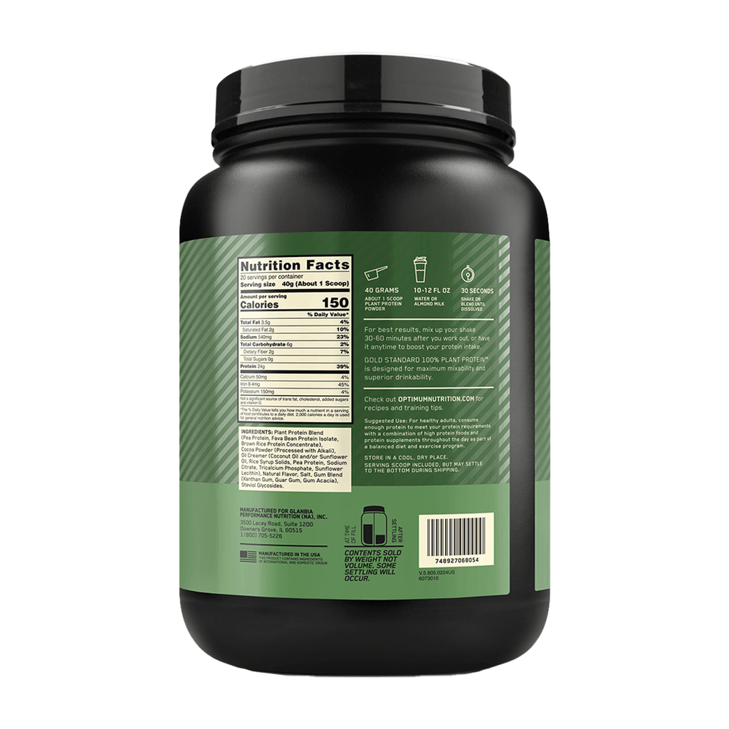 100% PLANT PROTEIN 1,76LB CHOCOLATE FUDGE, ON