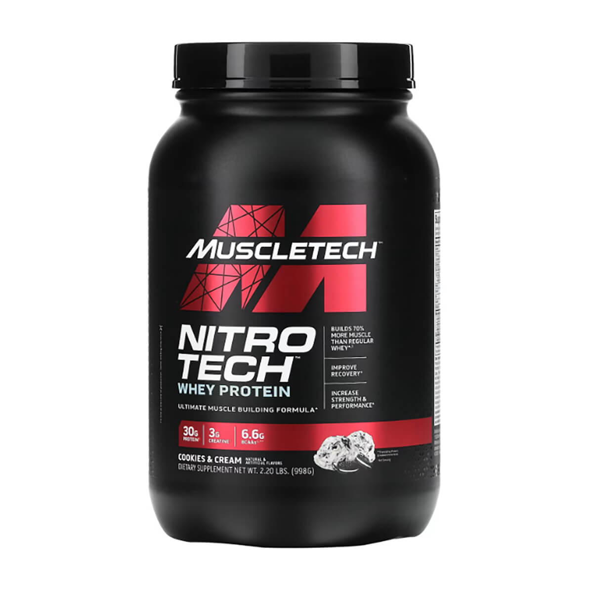 Nitro Tech, Muscletech Whey Protein 2 Lb, Hidrolizada