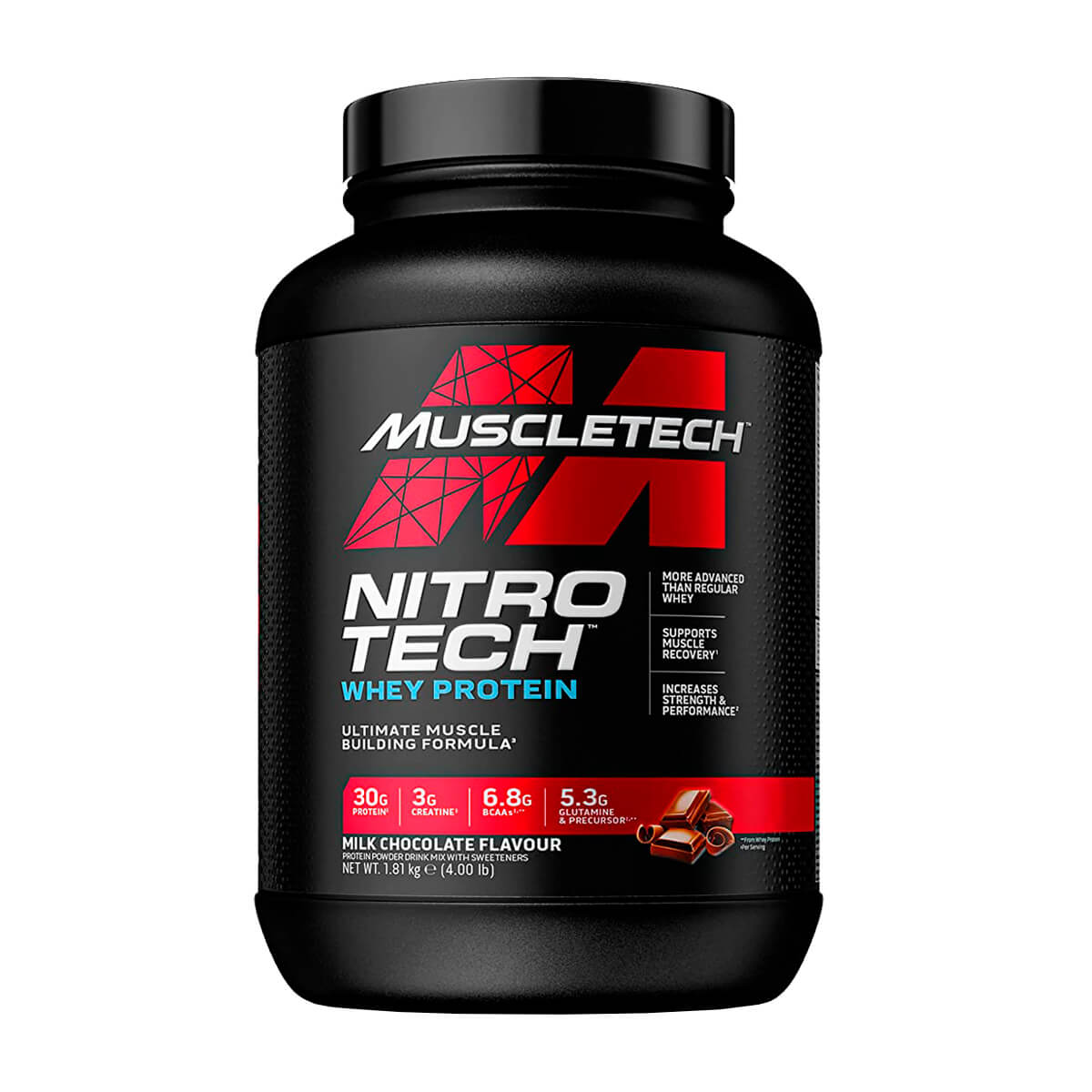 Nitro Tech, Muscletech Whey Protein 4 Lb, Hidrolizada