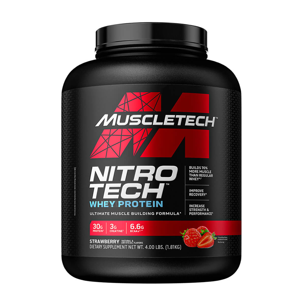 Nitro Tech, Muscletech Whey Protein 4 Lb, Hidrolizada