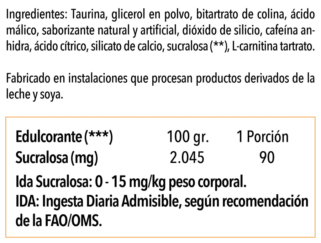 Lipo 6 Black Training, Energía (264 gr) - Original