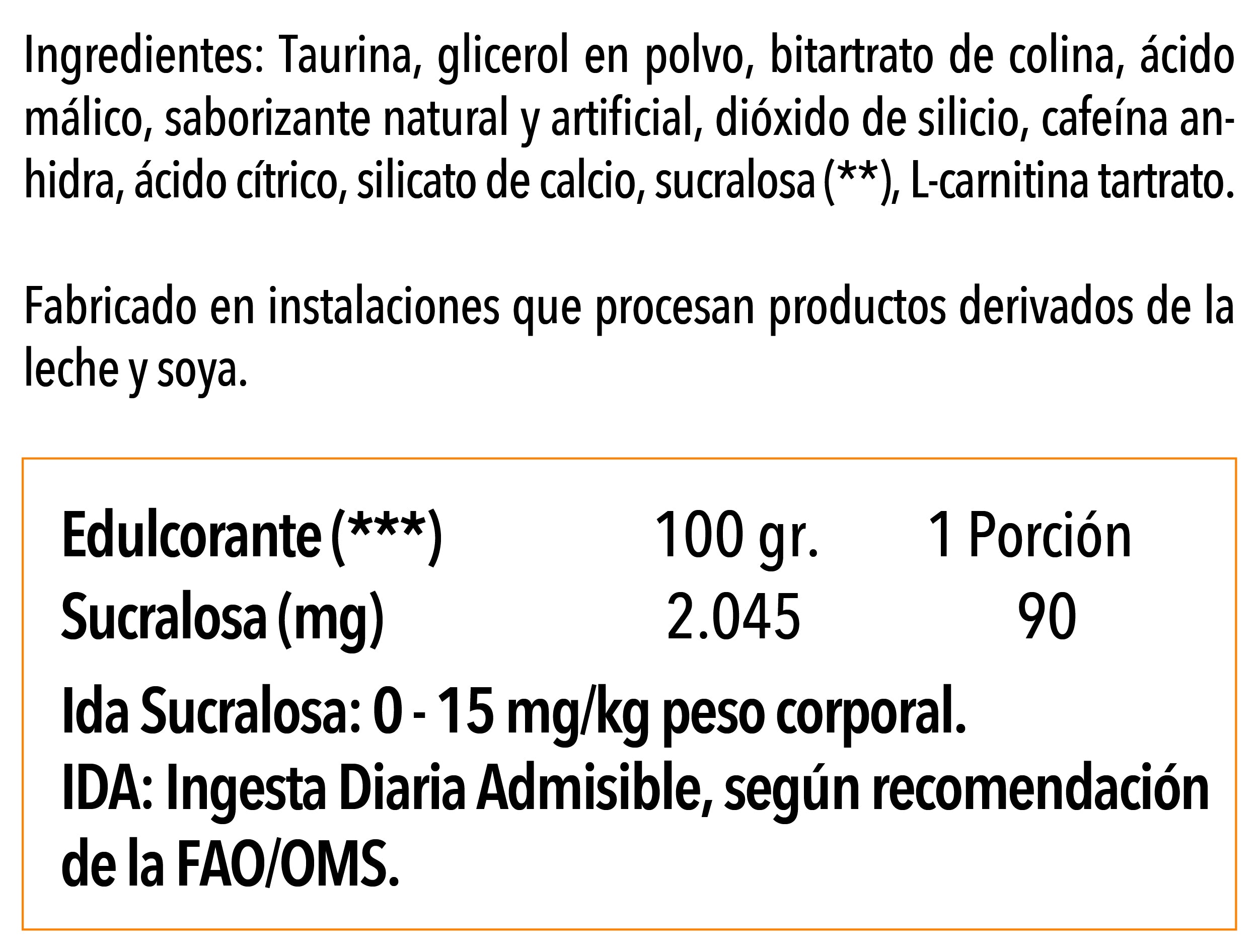 Lipo 6 Black Training, Energía (264 gr) - Original